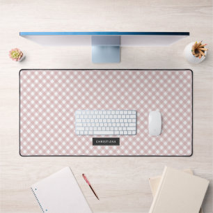Motif Plaid Minimaliste Personnalisé Coupé Rose