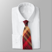 Motif Plaid multicolore foncé Cravate homme (Attaché)