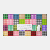 Motif plaid multicouleur En vichy Patchwork (Clavier et souris)