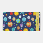 Motif, Planètes, Étoiles, Cosmos, Votre Nom (Recto)