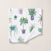 motif plante (Gant de toilette)