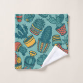 motif plante (Gant de toilette)