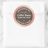 Motif pointillé rose Brown Étiquettes d'emballage  (Sac)