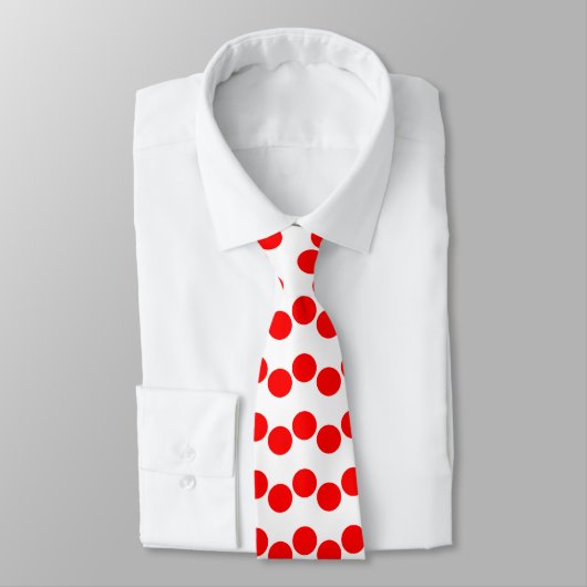 Motif Pois blanc rouge - Cravate (Attaché)