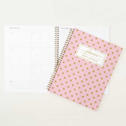 Motif Pois Chic Pink Gold (Devant avec enveloppe)