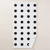 Motif Pois noir (Serviette de bain)