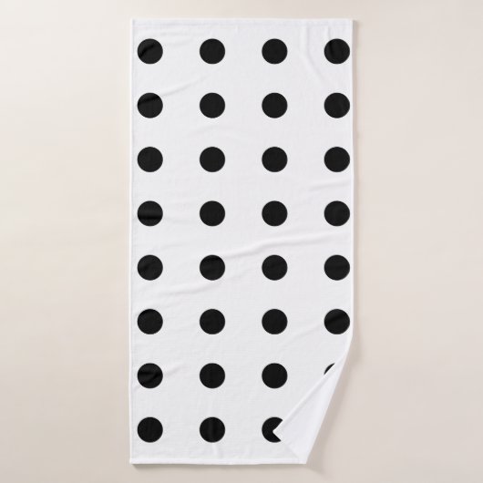 Motif Pois noir (Serviette de bain)