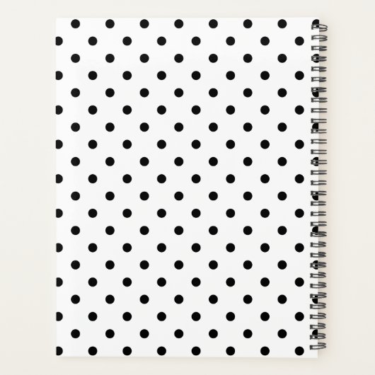 Motif Pois noir blanc chic (Dos)