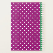 Motif pois violet monogramme vert (Dos)