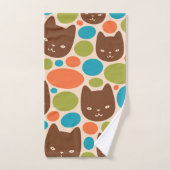 Motif Polka Dot Cats (Serviette à main)
