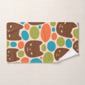 Motif Polka Dot Cats (Serviette à main)