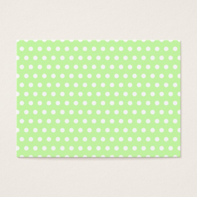 Motif Polka vert et blanc. Spotty. (Devant)