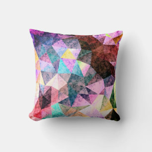 Motif polygonale en marbre lancer oreiller