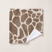 Motif Poster de animal de Giraffe d'aquarelle (Gant de toilette)