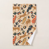 Motif Poster de animal de la nature léopard (Serviette à main)