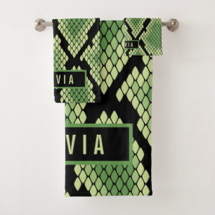 Motif Poster de animal de serpent de nom personnal