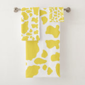 Motif Poster de animal des points de vache jaune (En situation)