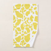 Motif Poster de animal des points de vache jaune (Serviette à main)