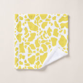 Motif Poster de animal des points de vache jaune (Gant de toilette)