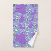 Motif Primroses en couleur Amethyst (Serviette à main)
