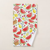 Motif Propre de Pique-Nique à la Pastèque Vibrante (Serviette à main)