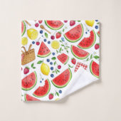 Motif Propre de Pique-Nique à la Pastèque Vibrante (Gant de toilette)