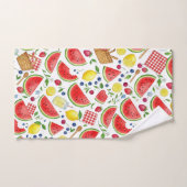 Motif Propre de Pique-Nique à la Pastèque Vibrante (Serviette à main)