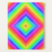 Motif psychédélique carré coloré ondulé (Dos)