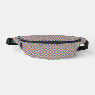 Motif psychédélique carré coloré ondulé