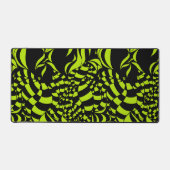 Motif psychédélique vert citron et noir (Recto)