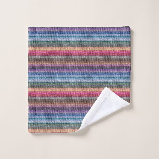 Motif Rainbow Denim (Gant de toilette)