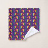Motif Rainbow Hearts (Gant de toilette)