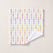 Motif Rainbow Pastel Dots (Gant de toilette)
