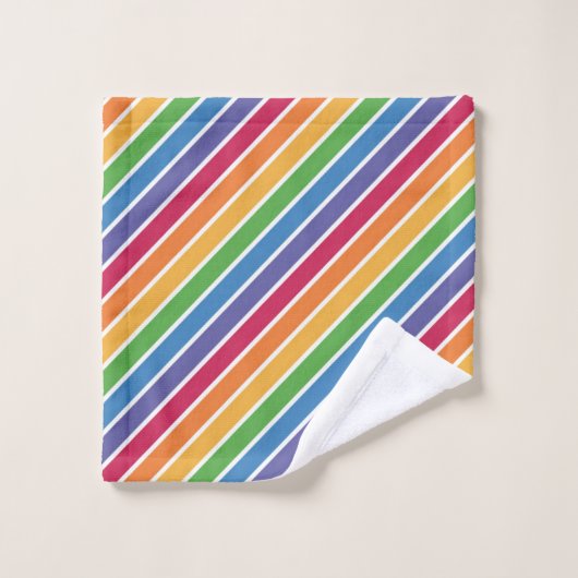 Motif Rainbow Stripes (Gant de toilette)