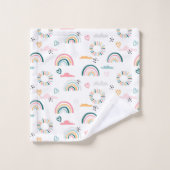 Motif Rainbows & Hearts (Gant de toilette)
