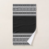 Motif rayé abstrait noir et blanc gras (Serviette à main)