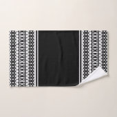Motif rayé abstrait noir et blanc gras (Serviette à main)
