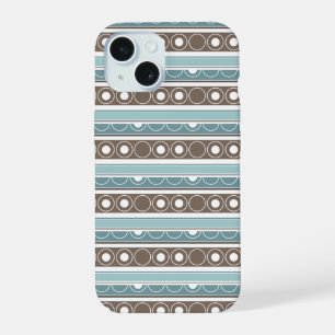 Motif rayé avec cercles et anneaux style rétro