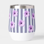 motif rayé avec des marguerites violettes (Arrière)