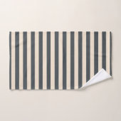 Motif rayé blanc cassé gris-foncé chic (Serviette à main)