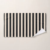 Motif rayé blanc cassé noir chic (Serviette à main)