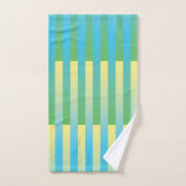 Motif rayé bleu jaune vert (Serviette à main)