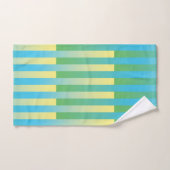 Motif rayé bleu jaune vert (Serviette à main)