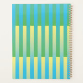 Motif rayé bleu jaune vert (Dos)