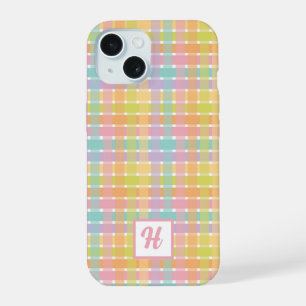 Motif rayé coloré avec monogramme personnalisé fém