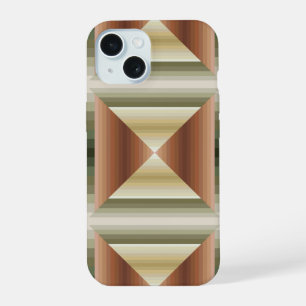 Motif rayé d'art avec des couleurs marron, vert et