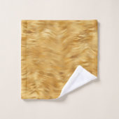Motif rayé de tigre sarcelle or de luxe (Gant de toilette)