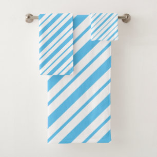 Motif rayé diagonal bleu et blanc