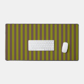 Motif rayé en chocolat brun et vert olive (Clavier et souris)
