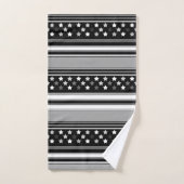 Motif rayé horizontal avec des étoiles (Serviette à main)